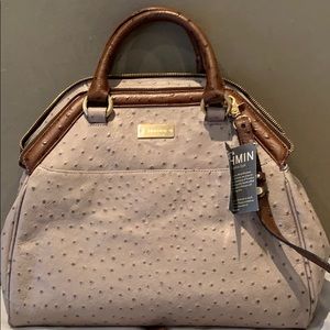 Brahmin leather large satchel with shoulder strap